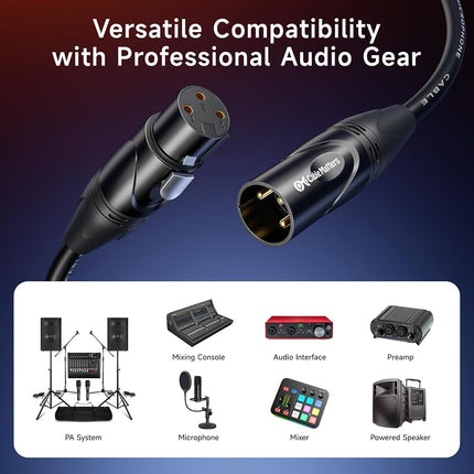 Cable Matters2-Pack, 50 Ft Male to Female XLR Microphone Cable