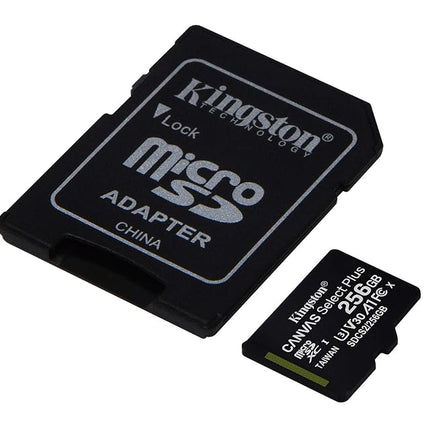 Kingston Canvas Select Plus microSD Card SDCS2/256 GB Class 10 (SD Adapter Included)