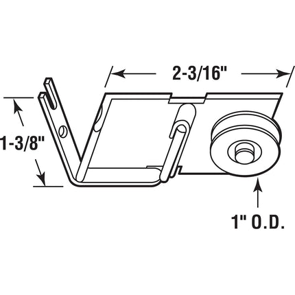 Prime-Line Products B 689 Screen Door Tension Spring with Roller with 1-Inch Steel Ball Bearing
