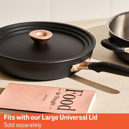 Meyer Accent Series Non Stick Frying Pan 28cm - Large Induction Frying Pan with Ergonomic Silicone Handles, Oven & Dishwasher Safe Durable Cookware, Matte Black