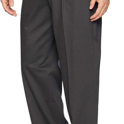 Dockers Men's Relaxed Fit New Signature Khaki Pants D4-Pleated, Steelhead, Medium
