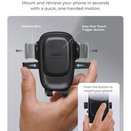 iOttie Easy One Touch 6 Universal Car Mount Dashboard & Windshield Suction Cup Phone Holder for iPhone Samsung, Google, All Smartphones