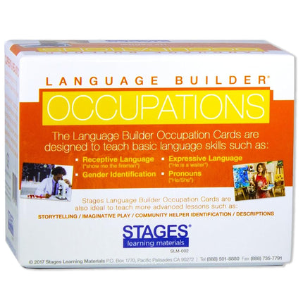 Stages Learning Materials Language Builder Occupation, Career & Community Helper Picture Flashcards Photo Cards for Autism Education and ABA Therapy