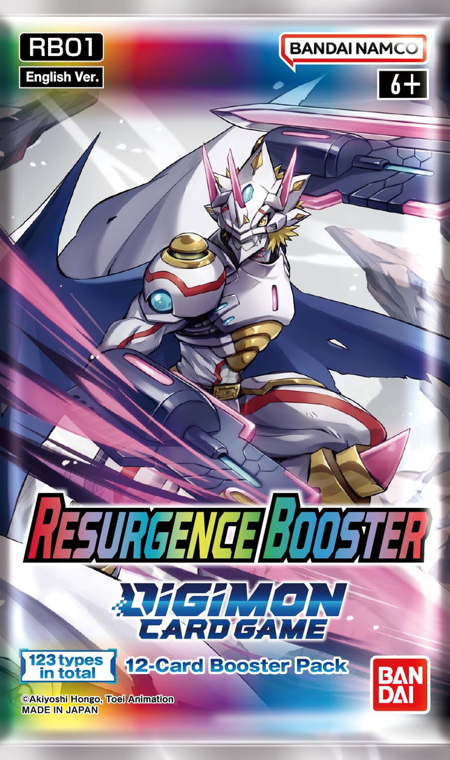 Bandai | Digimon Card Game: Resurgimiento (RB01) - Caja de sobres | Juego de cartas coleccionables | Edad: 6+ | 2 jugadores | 20-30 minutos de juego