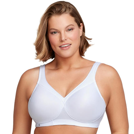 Glamorise MagicLift Seamless Sports Wirefree Bra 1006 (Women's & Women's Plus) White