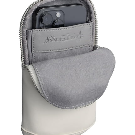 STANLEY Cross Bottle Essentials Case Max | Phone, Wallet, Keys Holder for Water Bottle | Faux Leather Accessory Pouch for Carry All Strap | Tumbler Cup Accessories | BPA-Free | Cream