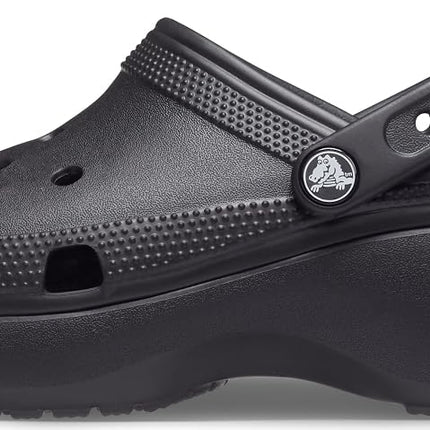 Crocs Women's Classic Platform Clog, Black, US W9