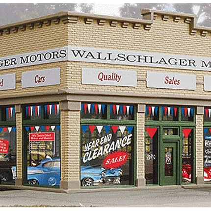 Cornerstone Walthers Trainline HO Scale Wallschlager Motors Building, 8
