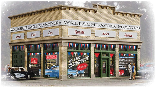 Cornerstone Walthers Trainline HO Scale Wallschlager Motors Building, 8