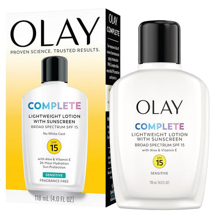 Olay Complete all day moisturizer with sunscreen SPF 15 -sensitive- 4oz (2-pack) by Olay [Beauty]