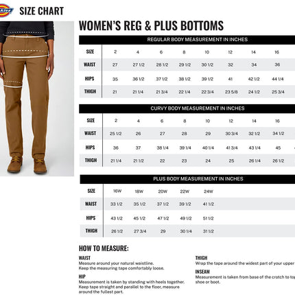 Dickies Women's Plus Skinny Twill Pants, Rinsed Desert Sand, 20