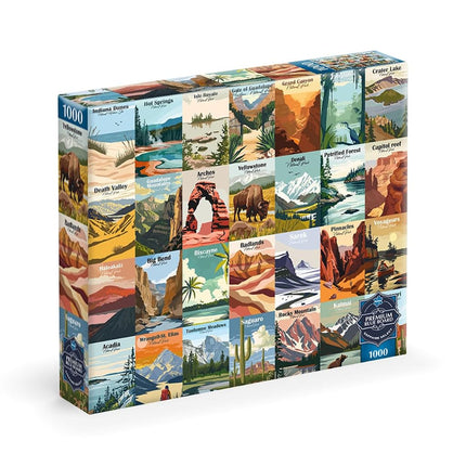 Buffalo Games - Sapphire Select - Nos parcs nationaux - Puzzle de 1000 pièces – Stimulant et amusant – Carton support bleu – Boîte de présentation prête à offrir – Poster pleine taille inclus
