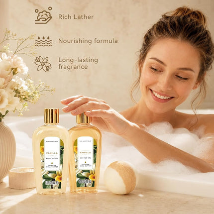 Gifts for Mum, Birthday Gifts for Women, Spa Gift Basket Luxury 12 Pcs Bath Gift Box, Relaxing at Home Bath Set Scented with Vanilla Includes Bath Salts, Bath Bombs, Body Scrub, Best Spa Gift for Women, Mothers Day Gift, Christmas.