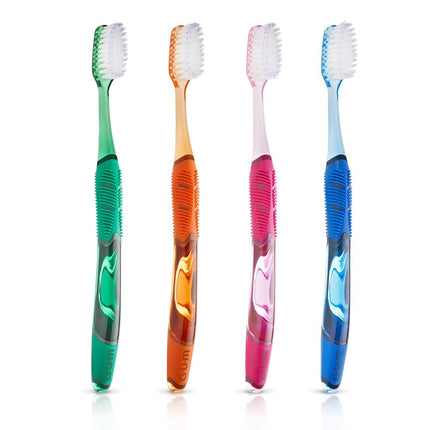 Cepillo de dientes GUM Technique Deep Clean - Cabeza completa - Cepillos de dientes suaves para adultos - Cerdas suaves, ultra finas y cónicas, recomendado por profesionales dentales, 2 unidades