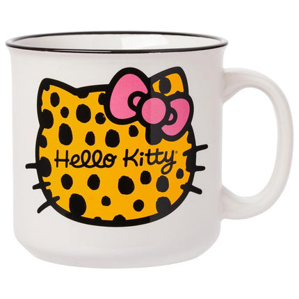 Silver Buffalo Hello Kitty Cheetah Head 20oz Ceramic Camper Mug