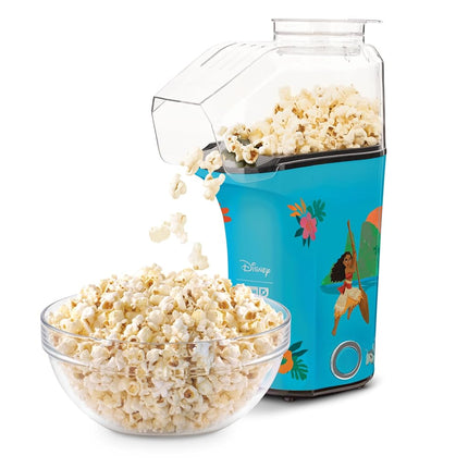Disney Dash Fresh Pop Popcorn Maker - Oil-Free, Air Popcorn Popper - With Measuring Cup & Recipe Guide - Perfect for Movie Nights - 16 Cups, Moana
