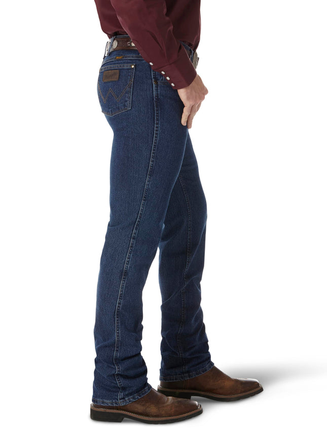 Wrangler Men's Premium Performance Cowboy Cut Slim Jean, Mid Stone, 36W x 32L