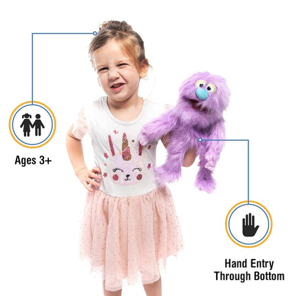 Purple Monster, Hand Puppet, by Silly Puppets, 35cm