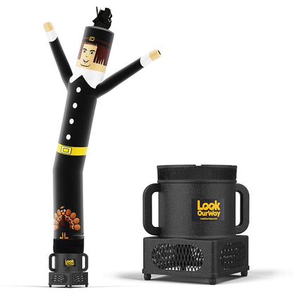 LookOurWay Air Dancers Inflatable Tube Man Set - 7 Feet Tall Wacky Waving Inflatable Dancing Tube Guy with 9-Inch Diameter Blower - Thanksgiving Holiday Promotion - Pilgrim