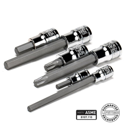 Capri Tools 3-0609 Long 8 mm Hex Bit Socket, 3/8-Inch Drive, Metric