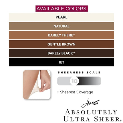 Hanes Women's Absolutely Ultra Sheer Control Top with Reinforced Toe Plus-Size, Barely Black, 1 Plus