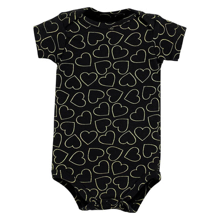 Hudson Baby Baby Cotton Bodysuits, Girl Daddy Red Black, Preemie