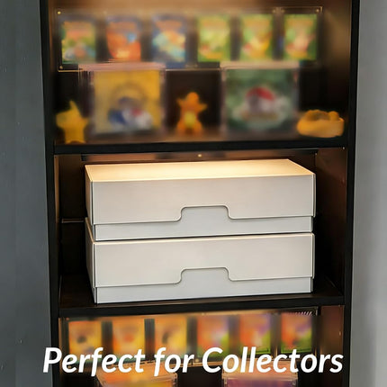 Trading Card Box for 3950 Cards, 5 Rows Cardboard Box for TCG, Pack of 4