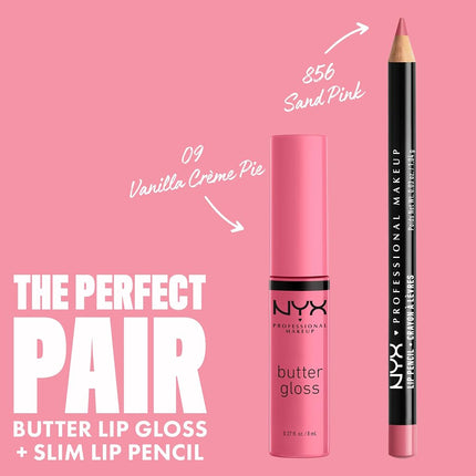 NYX PROFESSIONAL MAKEUP Butter Gloss, Lip Gloss, Non-Sticky - Vanilla Cream Pie (Mauve)