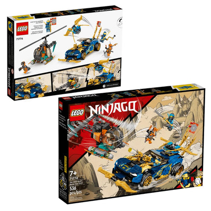 Set de construcción LEGO Ninjago Coche de Carreras EVO de Jay y Nya 71776 (536 Piezas)