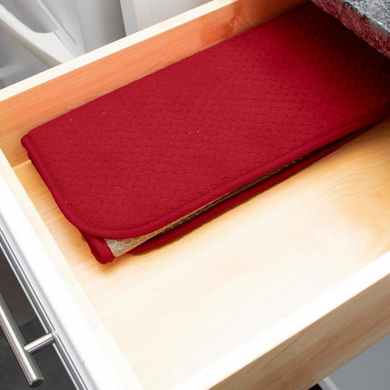 All-Clad Textiles Reversible Dish Drying Mat, Polyester Polyamide, Chili, 28" x 16"