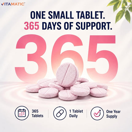 Vitamatic Vitamin B12 1000 mcg Fast Dissolve 365 Tablets - Berry Flavor - Supports Energy Metabolism (2 Bottles)