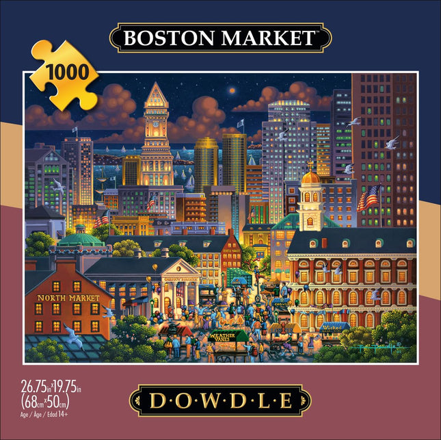 Buffalo Games - Eric Dowdle - Boston Market - 1000 Piece Jigsaw Puzzle for Adults Challenging Puzzle Perfect for Game Nights - Finished Puzzle Size is 26.75 x 19.75