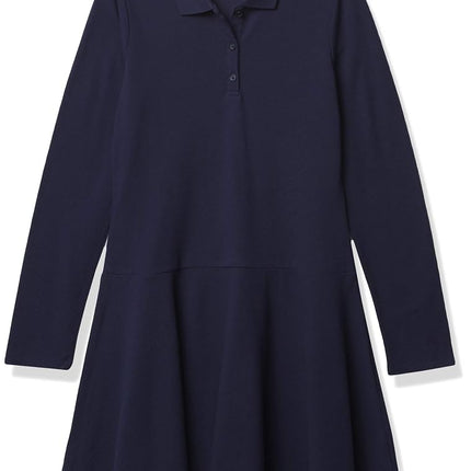 The Children's Place Big Girls' Long Sleeve Polo Dress, Tidal, 16
