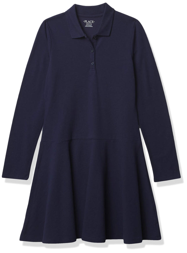 The Children's Place Big Girls' Long Sleeve Polo D