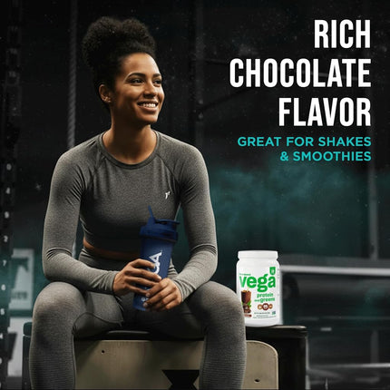 Vega Protein and Greens MD Powder, Chocolate, 21.8 Ounce, M (Pack of 1) (VEG00640)