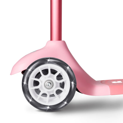 Kids Scooter, Toddler Scooter, Flyer Glider Jr. with Light Up Wheels, Pink, Radio Flyer Ride On Toys for Kids 2-5 Years Old, for Outdoor Riding