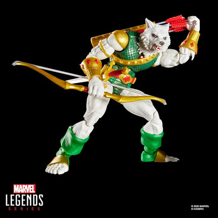 Marvel Legends Series Magic: The Gathering Man-Wolf, Spider-Man Action Figure plus Exclusive Foil Trading Card, Blue and Red