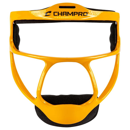 Masque de protection facial ultra léger Champro Rampage pour joueuse de softball (fastpitch), doré, adulte
