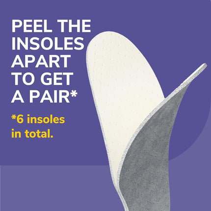 Dr. Scholl's Go Sockless! Cushioning Insoles, Unisex, 3 Pairs, Trim to Fit Inserts