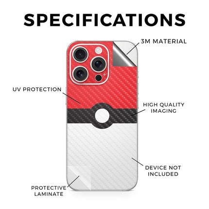 Carbon Fiber Phone Skin Compatible with Apple iPhone 16 Pro - Battle Ball - Premium 3M Vinyl Protective Wrap Decal Cover - Easy to Apply | Crafted in The USA by MightySkins