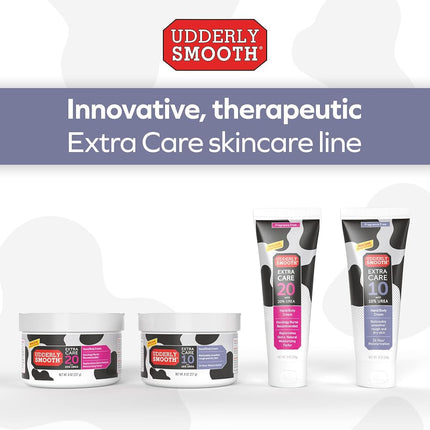 Udderly Smooth Crema Extra Cuidado con 10% Urea para piel seca, Sin Perfume, 8 Onzas (Paquete de 2)