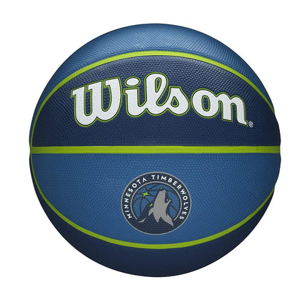 Wilson Basketball, NBA Team Tribute Model, MINNESOTA TIMBERWOLVES, Outdoor, Rubber, Size: 7