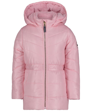 Nautica Girls' Heavyweight Hooded Winter Puffer Co