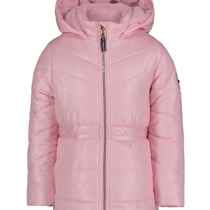 Nautica Girls' Heavyweight Hooded Winter Puffer Co