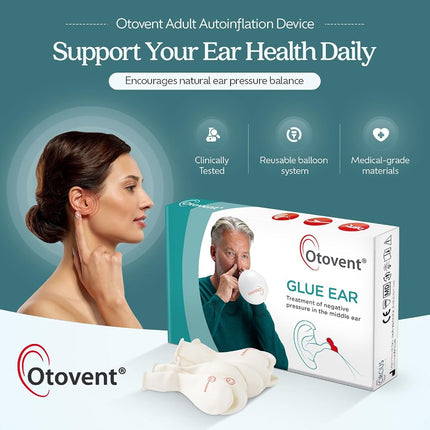 Otovent Adult Autoinflation Device - Treatment For Glue Ear Or Otitis Media with Effusion