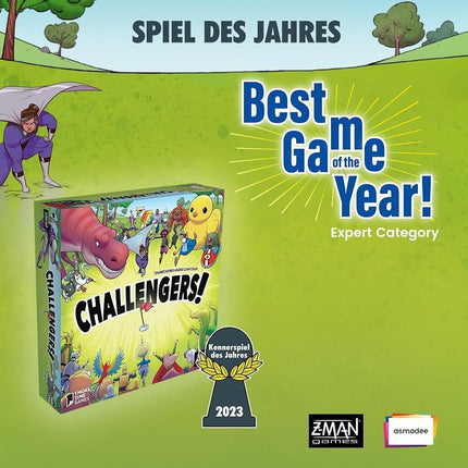 Z-Man Games, Challengers, Board Game, Ages 10+, 1-8 Players, 45+ Minutes Playing Time