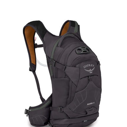 Osprey Raven 14L Women's Biking Backpack with Hydraulics Reservoir, Space Travel/Toffee Orange, Extended Fit