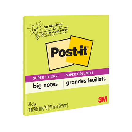 Post-it Super Sticky Big Notes, 11 in x 11 in, Sti
