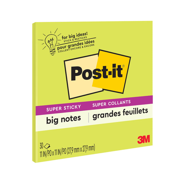 Post-it Super Sticky Big Notes, 11 in x 11 in, Sti