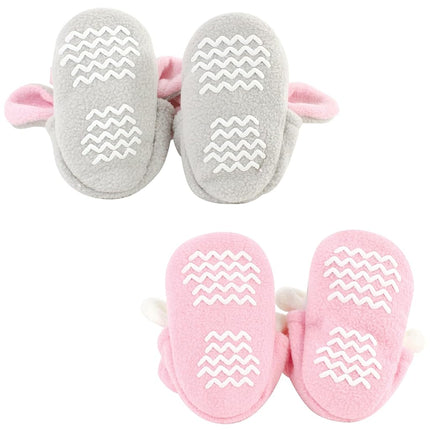 Hudson Baby Unisexo Bebé, Elefante Cebra, Patucos de Forro Polar Acogedores, 0-6 Meses